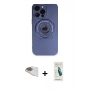 MARSİLYAN™- iPhone 13 Pro Max Kılıf Eksen Klasik Prime - Şeffaf Pasifik Cam Ekran Koruyucu + Pers Alüminyum Kamera Lens - GD