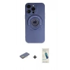 MARSİLYAN™- iPhone 13 Pro Max Kılıf Eksen Klasik Prime - Şeffaf Pasifik Cam Ekran Koruyucu + Renkli Kamera Lens Koruma Cam - SI