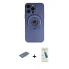 MARSİLYAN™- iPhone 13 Pro Max Kılıf Eksen Klasik Prime - Şeffaf Pasifik Cam Ekran Koruyucu + Renkli Kamera Lens Koruma Cam - YL
