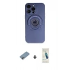 MARSİLYAN™- iPhone 13 Pro Max Kılıf Eksen Klasik Prime - Şeffaf Pasifik Cam Ekran Koruyucu + Shine Kamera Lens Koruma Cam - GI