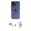 MARSİLYAN™- iPhone 13 Pro Max Kılıf Eksen Klasik Prime - Şeffaf Pasifik Cam Ekran Koruyucu + Pers Alüminyum Kamera Lens - SABE