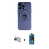 MARSİLYAN™- iPhone 13 Pro Max Kılıf Eksen Klasik Prime - Siyah 18D Cam Ekran Koruyucu + Rainbow Kamera Lens Koruma Cam - MI