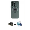 MARSİLYAN™- iPhone 13 Pro Max Kılıf Eksen Klasik Prime - Siyah 3D Antistatik Cam Ekran Koruyucu + Raze Metal Kamera Lens - GD