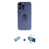 MARSİLYAN™- iPhone 13 Pro Max Kılıf Eksen Klasik Prime - Siyah 3D Antistatik Cam Ekran Koruyucu + Shine Kamera Lens Koruma Cam - MI