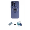 MARSİLYAN™- iPhone 13 Pro Max Kılıf Eksen Klasik Prime - Siyah 3D Antistatik Cam Ekran Koruyucu + Shine Kamera Lens Koruma Cam - GI