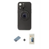 MARSİLYAN™- iPhone 13 Pro Max Kılıf Eksen Klasik Prime - Siyah 6D Mat Seramik Hayalet Nano Ekran Koruyucu + Shine Kamera Lens Koruma Cam - GI