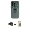 MARSİLYAN™- iPhone 13 Pro Max Kılıf Eksen Klasik Prime - Siyah 6D Mat Seramik Hayalet Nano Ekran Koruyucu + Raze Metal Kamera Lens - GD