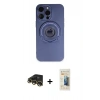 MARSİLYAN™- iPhone 13 Pro Max Kılıf Eksen Klasik Prime - Siyah 6D Mat Seramik Hayalet Nano Ekran Koruyucu + Raze Metal Kamera Lens - GD