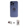MARSİLYAN™- iPhone 13 Pro Max Kılıf Eksen Klasik Prime - Siyah Bilvis 3D Cam Ekran Koruyucu + Rainbow Kamera Lens Koruma Cam - KI