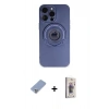 MARSİLYAN™- iPhone 13 Pro Max Kılıf Eksen Klasik Prime - Siyah Bilvis 3D Cam Ekran Koruyucu + Koyu Yeşil Metal Kamera Lens Koruma Cam