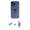 MARSİLYAN™- iPhone 13 Pro Max Kılıf Eksen Klasik Prime - Siyah Bilvis 3D Cam Ekran Koruyucu + Shine Kamera Lens Koruma Cam - MI
