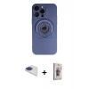 MARSİLYAN™- iPhone 13 Pro Max Kılıf Eksen Klasik Prime - Siyah Bilvis 3D Cam Ekran Koruyucu + Pers Alüminyum Kamera Lens - LT