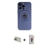 MARSİLYAN™- iPhone 13 Pro Max Kılıf Eksen Klasik Prime - Siyah Bilvis 3D Cam Ekran Koruyucu + Rainbow Kamera Lens Koruma Cam - REGD