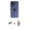MARSİLYAN™- iPhone 13 Pro Max Kılıf Eksen Klasik Prime - Siyah Bilvis 3D Cam Ekran Koruyucu + Renkli Kamera Lens Koruma Cam - SI