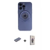MARSİLYAN™- iPhone 13 Pro Max Kılıf Eksen Klasik Prime - Siyah Bilvis 3D Cam Ekran Koruyucu + Renkli Kamera Lens Koruma Cam - MI