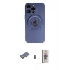 MARSİLYAN™- iPhone 13 Pro Max Kılıf Eksen Klasik Prime - Siyah Bilvis 3D Cam Ekran Koruyucu + Renkli Kamera Lens Koruma Cam - TU