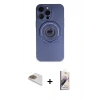 MARSİLYAN™- iPhone 13 Pro Max Kılıf Eksen Klasik Prime - Siyah Bilvis 3D Mat Cam Ekran Koruyucu + Pers Alüminyum Kamera Lens - GD