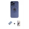 MARSİLYAN™- iPhone 13 Pro Max Kılıf Eksen Klasik Prime - Siyah Bilvis 3D Mat Cam Ekran Koruyucu + Metal Kamera Lens Koruma Cam - KUYL