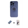 MARSİLYAN™- iPhone 13 Pro Max Kılıf Eksen Klasik Prime - Siyah Bilvis 3D Mat Cam Ekran Koruyucu + Metal Kamera Lens Koruma Cam - AKYL