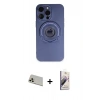 MARSİLYAN™- iPhone 13 Pro Max Kılıf Eksen Klasik Prime - Siyah Bilvis 3D Mat Cam Ekran Koruyucu + Rainbow Kamera Lens Koruma Cam - REGD