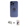 MARSİLYAN™- iPhone 13 Pro Max Kılıf Eksen Klasik Prime - Siyah Bilvis 3D Mat Cam Ekran Koruyucu + Rainbow Kamera Lens Koruma Cam - BZ