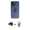 MARSİLYAN™- iPhone 13 Pro Max Kılıf Eksen Klasik Prime - Siyah Bilvis 3D Mat Cam Ekran Koruyucu + Raze Metal Kamera Lens - GD