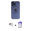 MARSİLYAN™- iPhone 13 Pro Max Kılıf Eksen Klasik Prime - Siyah Bilvis 5in1 3D Magic Cam Ekran Koruyucu + Pers Alüminyum Kamera Lens - GD