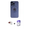 MARSİLYAN™- iPhone 13 Pro Max Kılıf Eksen Klasik Prime - Siyah Bilvis 5in1 3D Magic Cam Ekran Koruyucu + Pers Alüminyum Kamera Lens - KI