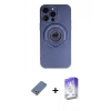 MARSİLYAN™- iPhone 13 Pro Max Kılıf Eksen Klasik Prime - Siyah Bilvis 5in1 3D Magic Cam Ekran Koruyucu + Metal Kamera Lens Koruma Cam - AKYL