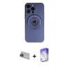 MARSİLYAN™- iPhone 13 Pro Max Kılıf Eksen Klasik Prime - Siyah Bilvis 5in1 3D Magic Cam Ekran Koruyucu + Rainbow Kamera Lens Koruma Cam - MI