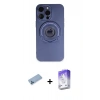 MARSİLYAN™- iPhone 13 Pro Max Kılıf Eksen Klasik Prime - Siyah Bilvis 5in1 3D Magic Cam Ekran Koruyucu + Mavi Shine Kamera Lens Koruma Cam