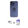 MARSİLYAN™- iPhone 13 Pro Max Kılıf Eksen Klasik Prime - Siyah Bilvis 5in1 3D Magic Cam Ekran Koruyucu + Pers Alüminyum Kamera Lens - SABE