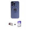 MARSİLYAN™- iPhone 13 Pro Max Kılıf Eksen Klasik Prime - Siyah Bilvis 5in1 3D Magic Cam Ekran Koruyucu + Rainbow Kamera Lens Koruma Cam - KI