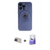 MARSİLYAN™- iPhone 13 Pro Max Kılıf Eksen Klasik Prime - Siyah Bilvis 5in1 5D Magic Hayalet Cam Ekran Koruyucu + Rainbow Kamera Lens Koruma Cam - KI