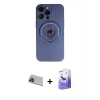 MARSİLYAN™- iPhone 13 Pro Max Kılıf Eksen Klasik Prime - Siyah Bilvis 5in1 5D Magic Hayalet Cam Ekran Koruyucu + Rainbow Kamera Lens Koruma Cam - MI