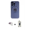 MARSİLYAN™- iPhone 13 Pro Max Kılıf Eksen Klasik Prime - Siyah Bilvis Hayalet Cam Ekran Koruyucu + Pers Alüminyum Kamera Lens - GI