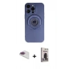 MARSİLYAN™- iPhone 13 Pro Max Kılıf Eksen Klasik Prime - Siyah Bilvis Hayalet Cam Ekran Koruyucu + Pers Alüminyum Kamera Lens - GI