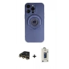 MARSİLYAN™- iPhone 13 Pro Max Kılıf Eksen Klasik Prime - Siyah Bilvis Hayalet Cam Ekran Koruyucu + Raze Metal Kamera Lens - GD