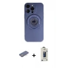 MARSİLYAN™- iPhone 13 Pro Max Kılıf Eksen Klasik Prime - Siyah Bilvis Hayalet Cam Ekran Koruyucu + Renkli Kamera Lens Koruma Cam - MI