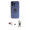 MARSİLYAN™- iPhone 13 Pro Max Kılıf Eksen Klasik Prime - Siyah Bilvis Hayalet Cam Ekran Koruyucu + Pers Alüminyum Kamera Lens - KI