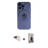 MARSİLYAN™- iPhone 13 Pro Max Kılıf Eksen Klasik Prime - Siyah Bilvis Hayalet Cam Ekran Koruyucu + Pers Alüminyum Kamera Lens - KI