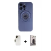 MARSİLYAN™- iPhone 13 Pro Max Kılıf Eksen Klasik Prime - Siyah Bilvis Hayalet Cam Ekran Koruyucu + Shine Kamera Lens - GD