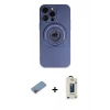 MARSİLYAN™- iPhone 13 Pro Max Kılıf Eksen Klasik Prime - Siyah Bilvis Hayalet Cam Ekran Koruyucu + Shine Kamera Lens Koruma Cam - PE