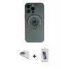 MARSİLYAN™- iPhone 13 Pro Max Kılıf Eksen Klasik Prime - Siyah Joko 5D Cam + Pers Alüminyum Kamera Lens - GD