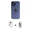 MARSİLYAN™- iPhone 13 Pro Max Kılıf Eksen Klasik Prime - Siyah Joko 5D Cam + Gold Shine Kamera Lens