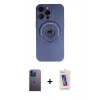 MARSİLYAN™- iPhone 13 Pro Max Kılıf Eksen Klasik Prime - Siyah Joko 5D Cam + Neon Fosforlu Kamera Lens - MI