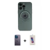 MARSİLYAN™- iPhone 13 Pro Max Kılıf Eksen Klasik Prime - Siyah Joko 5D Cam + Neon Fosforlu Kamera Lens - MI