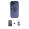 MARSİLYAN™- iPhone 13 Pro Max Kılıf Eksen Klasik Prime - Siyah Joko 5D Cam + Neon Fosforlu Kamera Lens - BZ