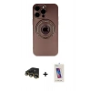 MARSİLYAN™- iPhone 13 Pro Max Kılıf Eksen Klasik Prime - Siyah Joko 5D Cam + Raze Metal Kamera Lens - GD