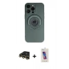 MARSİLYAN™- iPhone 13 Pro Max Kılıf Eksen Klasik Prime - Siyah Joko 5D Cam + Raze Metal Kamera Lens - GD